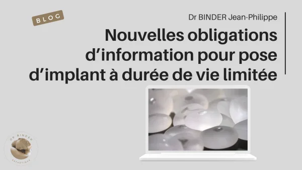 Nouvelles obligations pour la pose d'implants mammaires