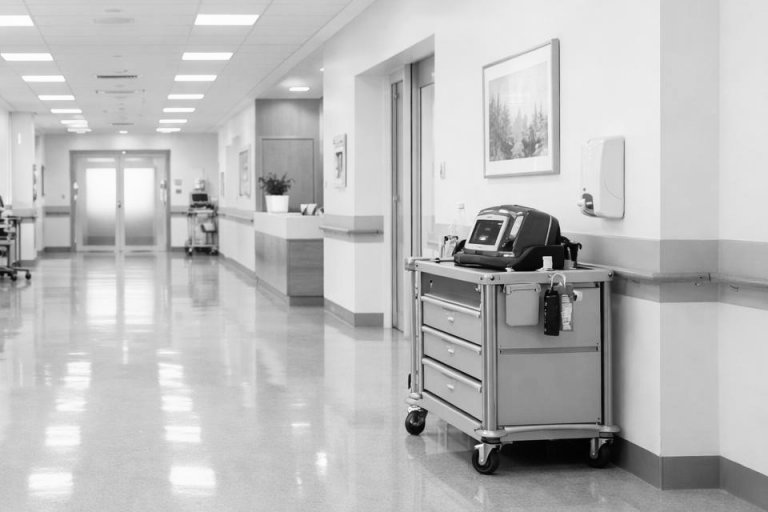 Couloir d’un service de chirurgie (image de banque)